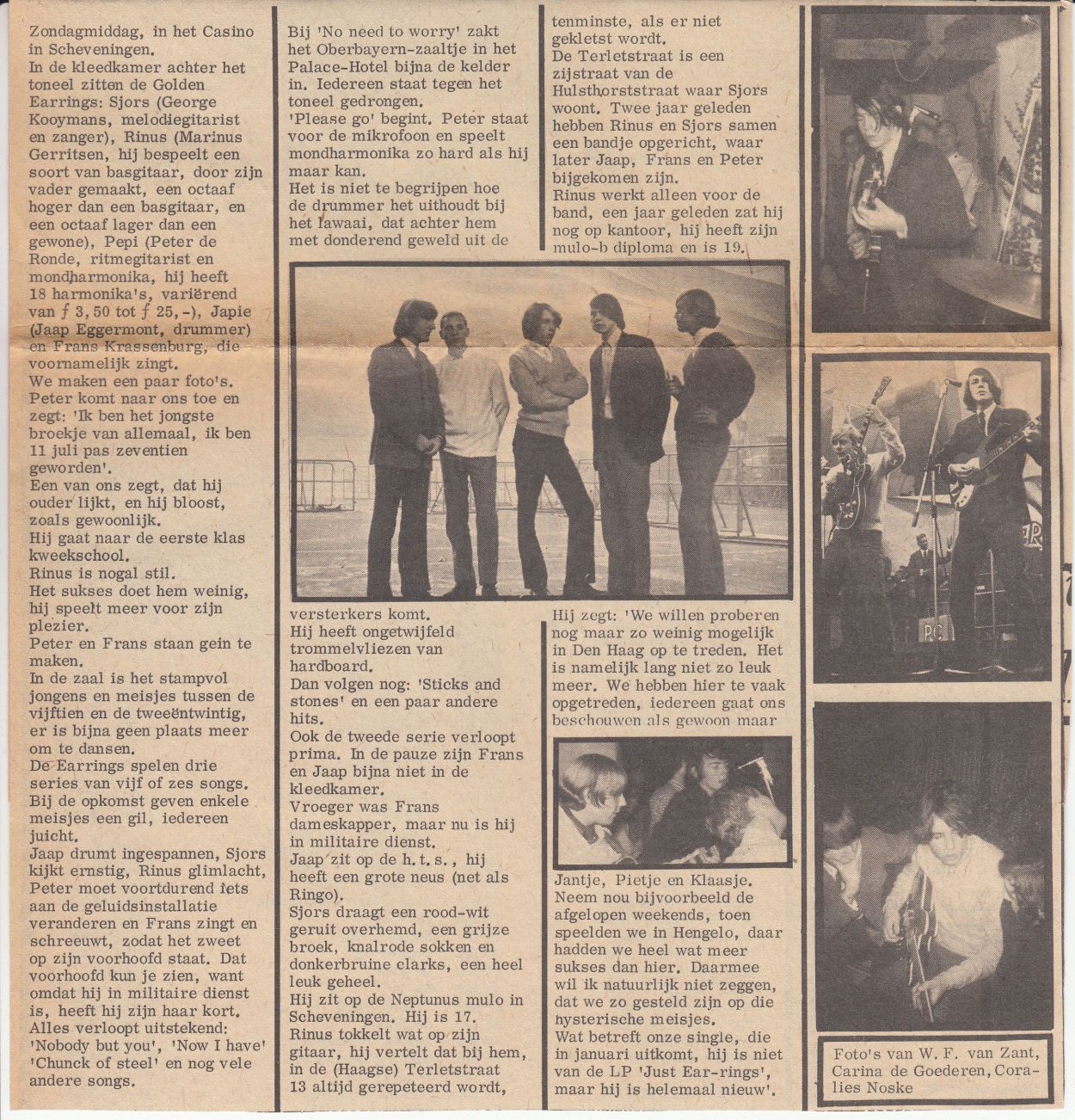 Article Hitweek #19 January 11 1966 Earrings